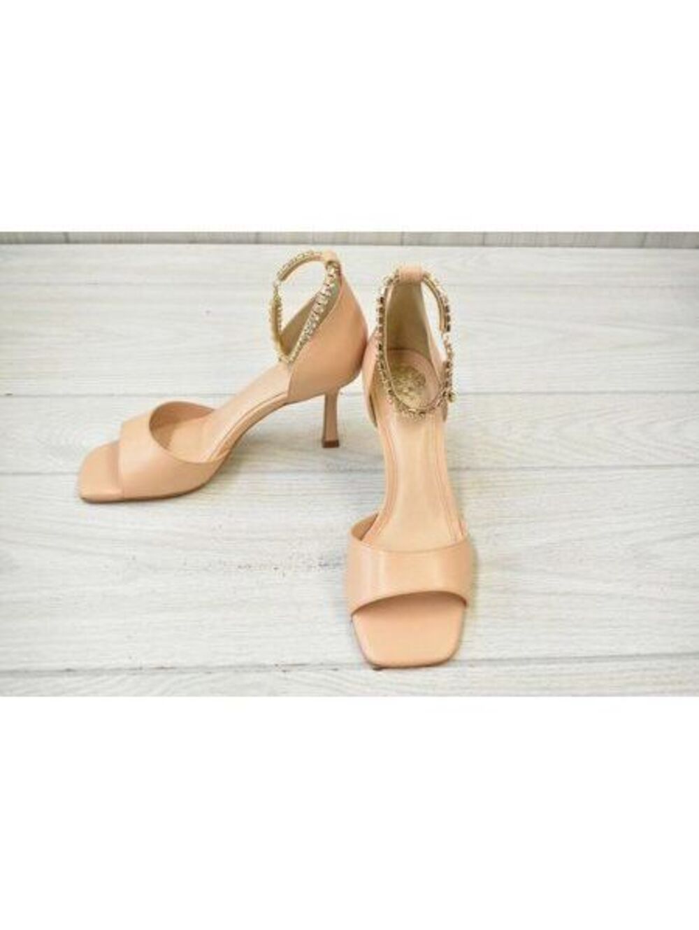 Vince Camuto Evensa Biscuit Nude Square Ankle Strap Sandal 9 ($129)